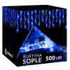 Svetelný záves Springos 301 - 500 svetiel (SOPLE 500LED VONKAJŠIE LAMPY 22,5M HRUBÉ ZÁBLESOVÉ ZÁCLONY SVETELNÉ VENCICE)
