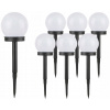 Solárne svietidlá - Set 6x Solárna lampa LED záhradná lopta uviazla (Solárne svietidlá - Set 6x Solárna lampa LED záhradná lopta uviazla)