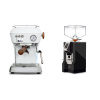 Ascaso Dream PID, Cloud White + Eureka Mignon Perfetto, CR black