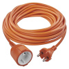 EMOS Dvojžilový pohyblivý prívod 20 m / 1 zásuvka / oranžový / PVC / 230 V / 1,5 mm2
