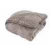 Prikrývka na posteľ - Prikrývka zd polyester 140 x 180 cm odtiene šedej (Flanelová prikrývka s kožušinou teplou posteľou 140x180)