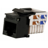 Solarix zarezávací keystone CAT5E UTP RJ45 čierny SXKJ-5E-UTP-BK