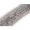 Našívacia odevná / dekoračná kožušina plochá šírka 9 cm šedá 1m