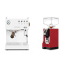 Ascaso Steel UNO PID, White&Wood + Eureka Mignon Perfetto, CR ferrari red