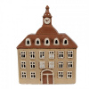 Clayre & Eef Béžový keramický svietnik na čajovú sviečku domček Amster Village - 20*10*26 cm - Clayre & Eef