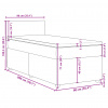 vidaXL Posteľný rám boxsping s matracom krémový 90x200 cm látka - Krémová - 156780-90480