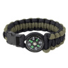 Náramok Rothco SURVIVAL PARACORD s kompasom GREEN-BLACK - 7