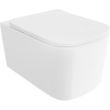 Mexen Vivo, závesná WC misa 555x370x335 mm, Rimless Tornádo + WC sedadlo z duroplastu, biela lesklá, 30610200T