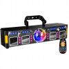 LED SVETELNÝ EFEKT DISCO OSVETLENIE NA PÁRTY LASEROVÁ GUĽA RGB + UV 56V1