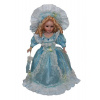 40cm porcelánová bábika modrý klobúčik