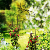 Čierna záhradná kovová pergola AVANGARDA 240 x 150 cm