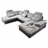 MID.YOU SEDACIA SÚPRAVA, textil, kompozitné drevo, čierna, strieborná - Sedačky - 002220017411