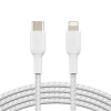 Belkin BOOST CHARGE™ Lightning/USB-C kabel, 1m, bílý - odolný CAA004bt1MWH