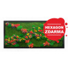 Machový kvetinový obraz SUMMER 100x40 cm