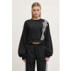Mikina adidas Originals Adibreak Cropped Sweatshirt dámska, čierna farba, s nášivkou, JD0189