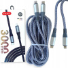 Kábel ELP USB - Apple Lightning 2m sivý
