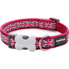 Obojok RED DINGO Union Jack Flag 15mm x 24-36cm