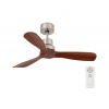 FARO Barcelona | FARO 33508DC - Stropný ventilátor MINI LANTAU chróm/hnedá pr. 108 cm + DO | FA33508DC