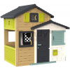 Domček Priateľov v elegantných farbách Friends House Evo Playhouse Smoby rozšíriteľný 2 dvere s kľúčom 6 okien s UV filtrom 162 cm výška