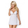 810-BAB-2 babydoll a tangá biela L / XL