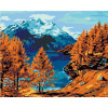 Zuty Diamantové maľovanie JAZERO POD HOROU 40x50 cm vypnuté plátno na rám