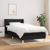 zahrada-XL Posteľný rám boxspring s matracom čierny 90x200 cm látka 3130323
