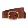 Paolo Peruzzi Dámsky kožený opasok na nohavice 110 cm | hnedá PG-15-TCZ-110
