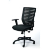 Kancelárska stolička, čierne čalúnenie, natiahnuté operadlo zo sieťoviny, čierny podstavec, MAYAH Superstar