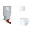 Grohe Uniset Set predstenovej inštalácie, klozetu, dosky SoftClose a tlačidla Arena Cosmopolitan, alpská biela SANI15BB3112-GR