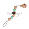 Drevená retiazka na cumlík Bio 100% Natur Baby Pure Dummy Chain Eichhorn s korálikmi 19 cm od 0 mes