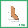 KODREFA Podlahová lišta 35 x 20 mm, smrek P3520 /2,5 m/ – cena za ks