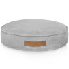 Okrúhle ležadlo pre psa svetlo sivé Dot plyš