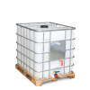 IBC kontajner, drevená paleta, 1000 litrov, plniaci otvor DN 150, vypúšťací otvor DN 50