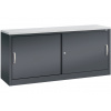 Kancelárska skriňa Acurado - Sideboard, posuvné dvere 1600 x 400 x 720 mm, čiernosivá