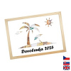 Rámček na darovanie peňazí - Dovolenka - pláž, Nápis slovensky, Rámik 917 - drevo - borovica