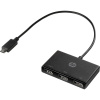 HP Inc. HP USB-C to USB-A Hub USB-C® (USB 3.1) MultiPort húb čierna; Z6A00AA