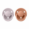 BIBS De Lux cumlíky z prírodného kaučuku 2ks - veľkosť 1 (Pink Plum / Peach)