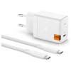 Spigen ArcStation Pro (65W) GaN USB-C nabíjačka s USB-C káblom, biela ACH05476