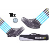 FLOORBEE Douglas 32 Blue + Toolbag + Balls čierna / modrá, 96cm (=106cm), 5x ľavá + 5x pravá, (13 - 18 rokov)