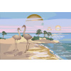 Vymalujsisam.sk Maľovanie podľa čísiel - Pelikáni na pláži Veľkosť: 40x60cm, Rám: Bez rámu, iba zrolované plátno