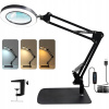LED LAMPA S LUPOU 8X S VÝKLOPNOU SVORKOU A 3 FAREBNÝMI REŽIMAMI
