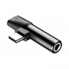 Baseus CATL41-01 Rozbočovač USB-C/3.5mm, černý