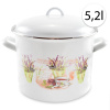 Perfect Home 13471 Smaltovaný hrniec 20cm, 5,2l + pokrievka, levanduľa