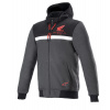 bunda CHROME STREET HOODIE HONDA kolekce, ALPINESTARS (černá/šedá/červená, vel. 4XL)