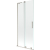 Mexen Velar L, 2-krídlová posuvná vaňová zástena 80 x 150 cm, 8mm číre sklo, brúsená oceľ, 896-080-003-01-97
