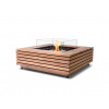 Hranatý ohniskový stôl BASE 40 s bioetanolom, 5 variantov Farba: TEAK, Farba horákov: Nerezová oceľ