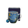 Porcelánový hrnček s infúzorom a závesom DUO ART GALLERY STARRY NIGHT BY V. VAN GOGH 400 ml