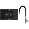 Set Alveus (dřez Cadit 70 Black 91 + baterie Mintas Černá/Chrom) SETA25141