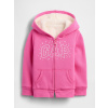 GAP Baby zateplená mikina Logo Sherpa Ružová 12-18M Ružová Ružová