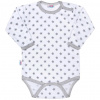 NEW BABY Dojčenské body New Baby Classic II sivé s hviezdičkami Veľ. 86